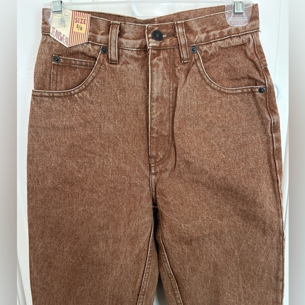 Vintage Silver Rider Denim Jeans Brown Wash New With Tags Size 5/6 - Picture 2 of 10
